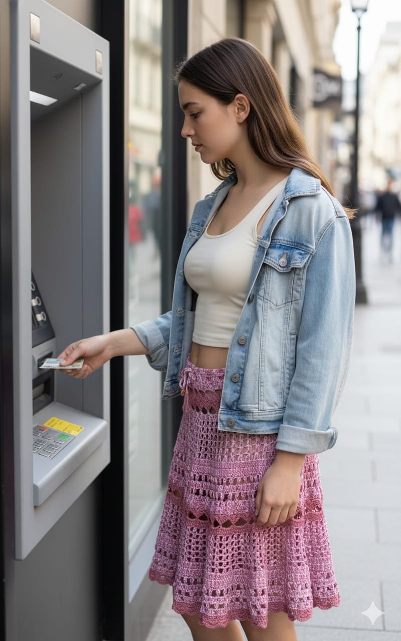 Falda de verano con calados – 100% acrílico Ligera, fresca y hecha a mano. Ideal para los días cálidos. Falda de verano con calados – 100% acrílico Ligera, fresca y hecha a mano. Ideal para los días cálidos.